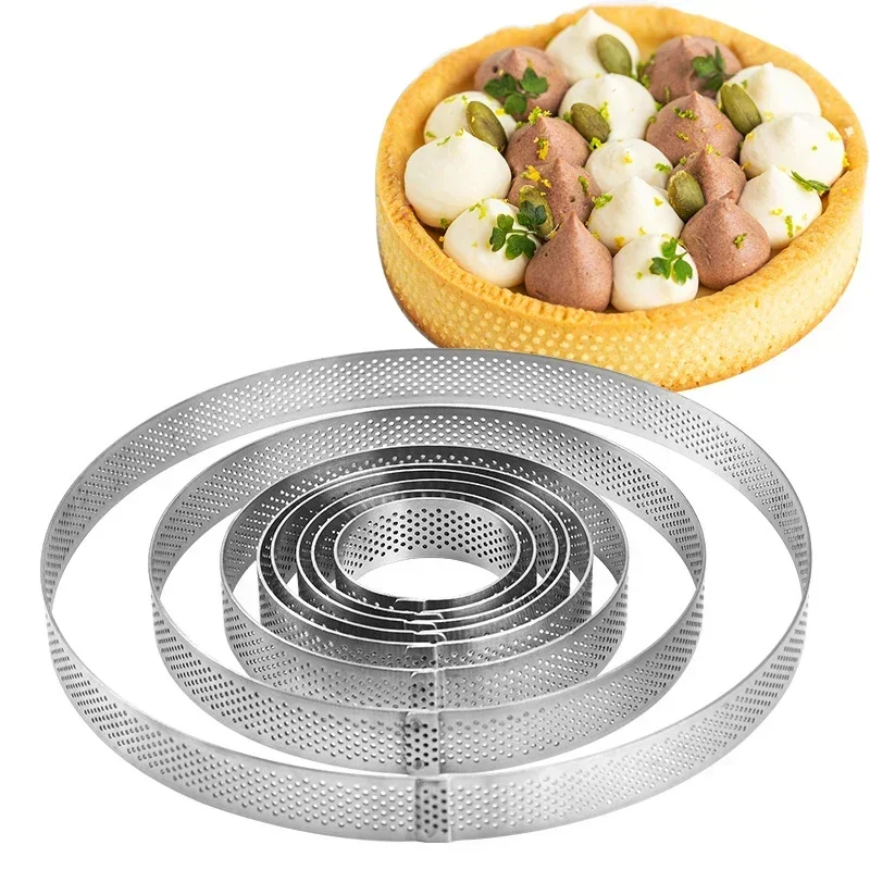 5-21cm French Tart Cake Mold Round Circle Baking Mould With Hole