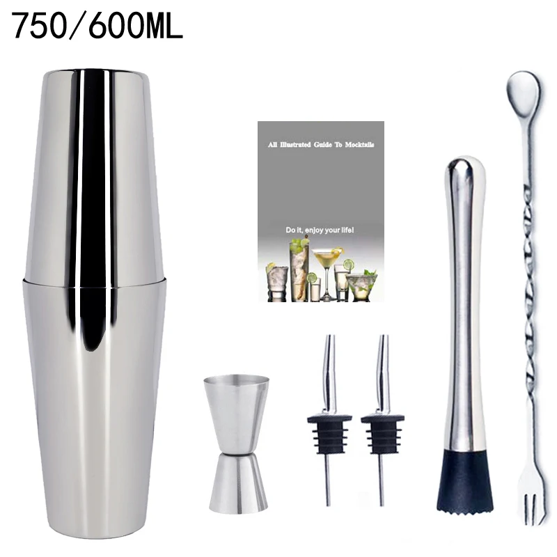 Cocktail Shaker 5-7 Piece Set For Professional Bartenders And Family Bar Tools