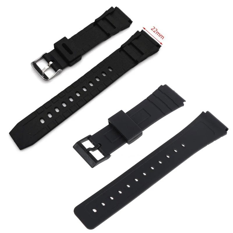 Silicone Waterproof Diver Watch Strap with Deployment Buckle