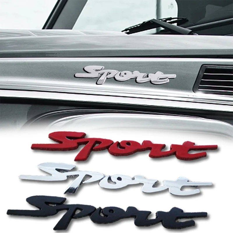 

3D SPORT Car Metal Decoration Sticker Personalized 3D Zinc Alloy High-grade Fender Decals Exterior Decorations