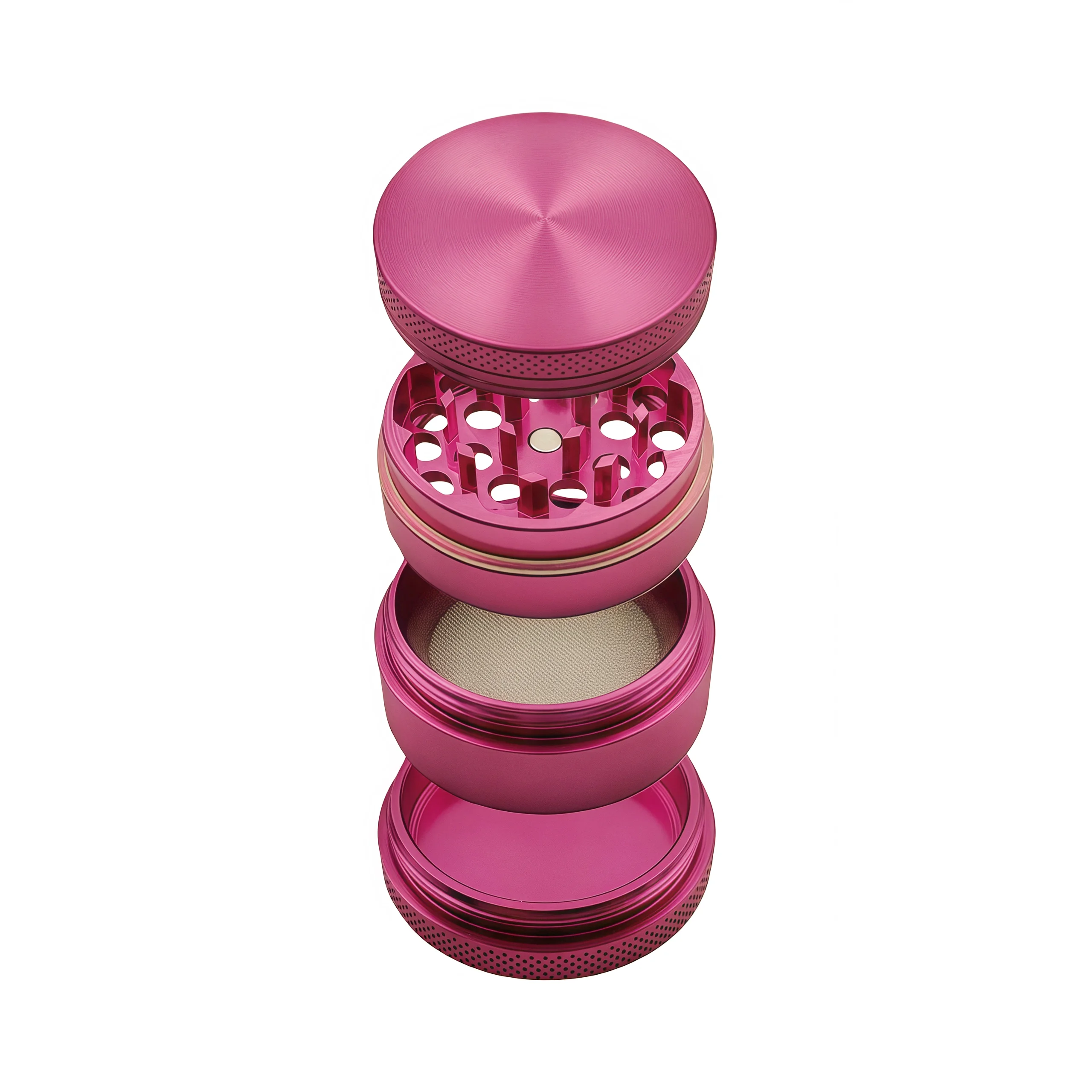 Vibrant 4-Layer Rainbow Grinder - Aerospace Aluminum with Pollen Catcher