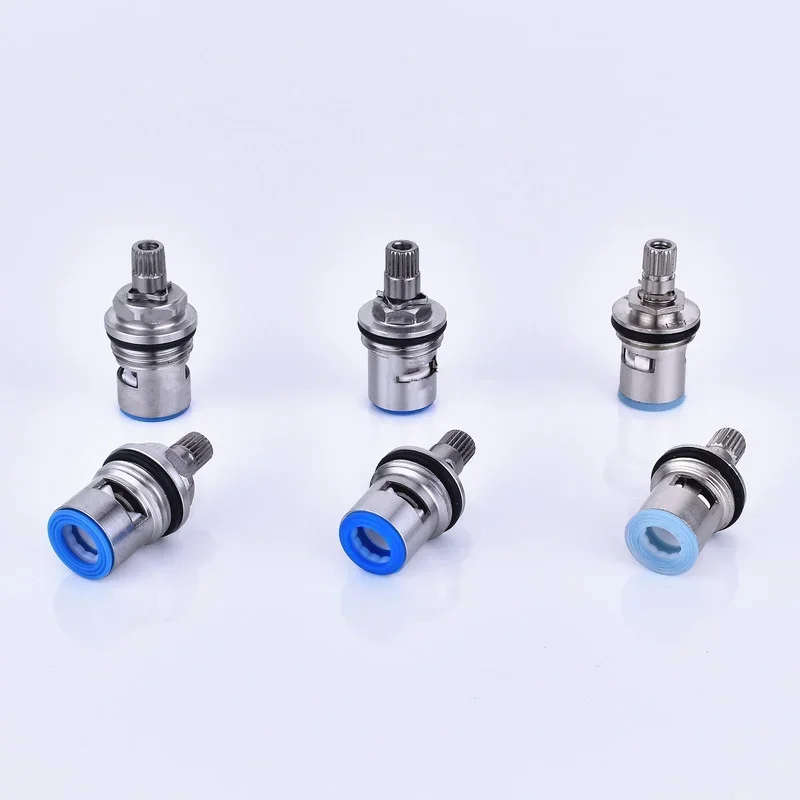 Copper Teeth Ceramic Tap Cartridges Disc Quarter Turn Valve Quick Opening Taps Cold Angle Valves Faucet Replacement Accessories