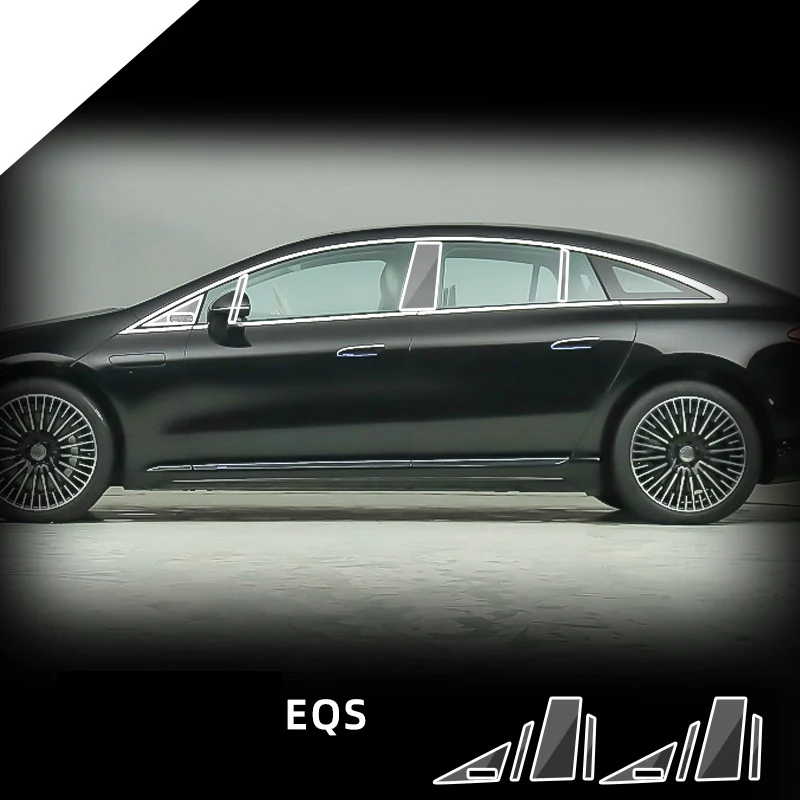 

Прозрачная защитная пленка из ТПУ для Mercedes Benz EQC, защитные наклейки для окон BC, центральной стойки, автомобильные аксессуары для внешней части автомобиля