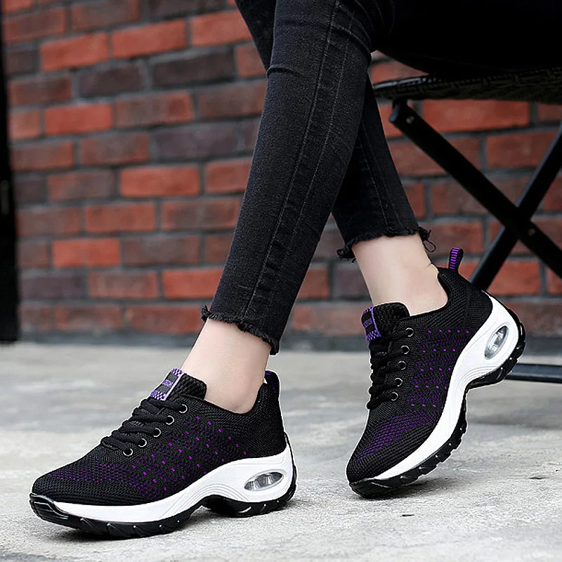 New fashion casual women's shoes sneakers Breathable mesh shoes increase shaker shoes
