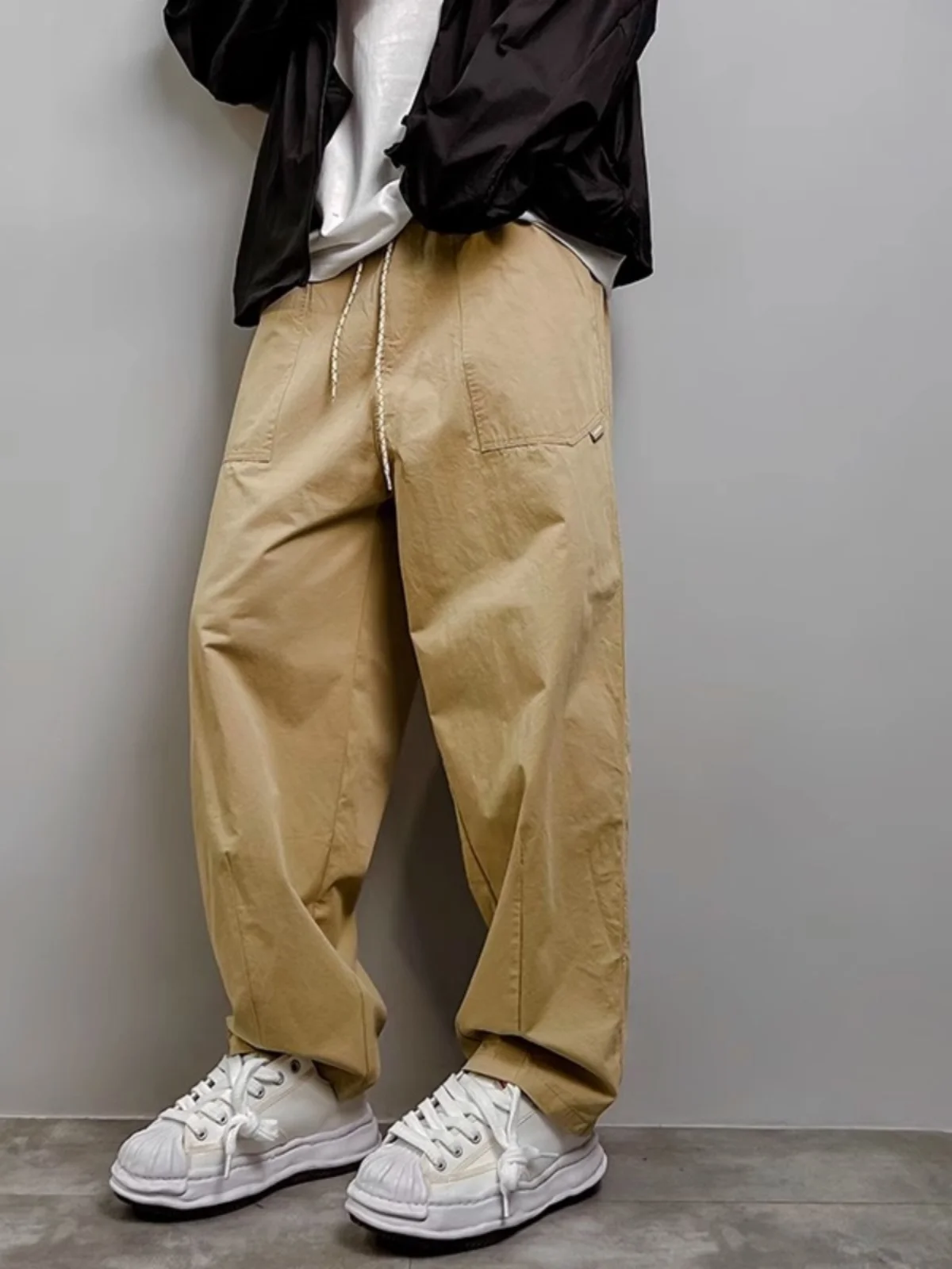 Loose Straight Leg Workwear Trousers for Men Casual Comfortable Cotton High Waist Autumn Faion Street Sle Vibe