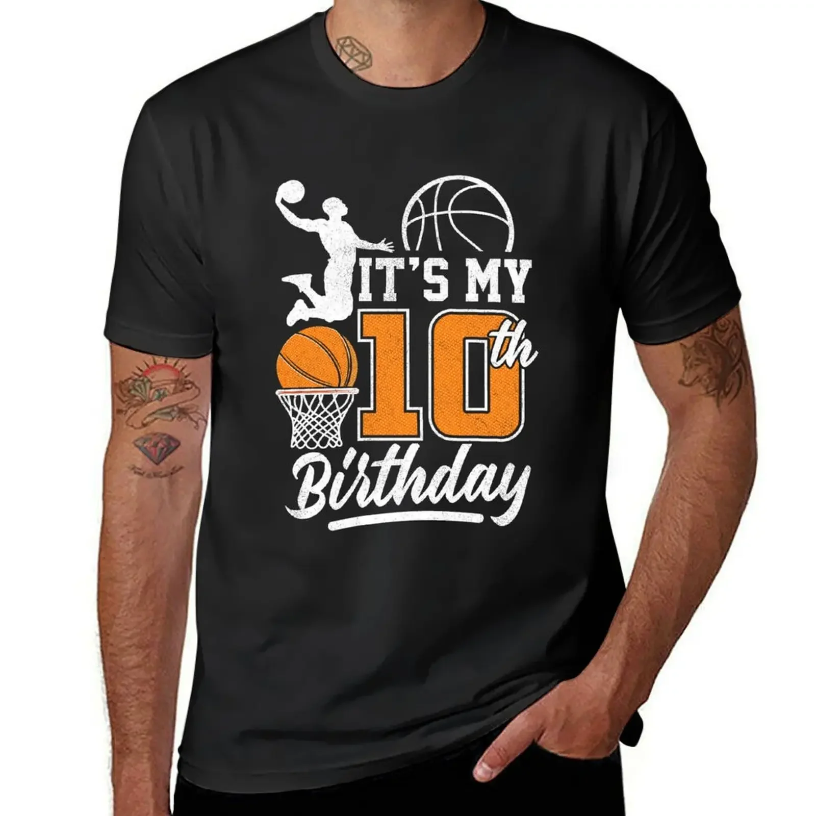 

oversizeds summer top funny t shirts for men It's My 10th Birthday Basketball Player 10 Years Bday Party T-Shirt Sweatshirt 2024