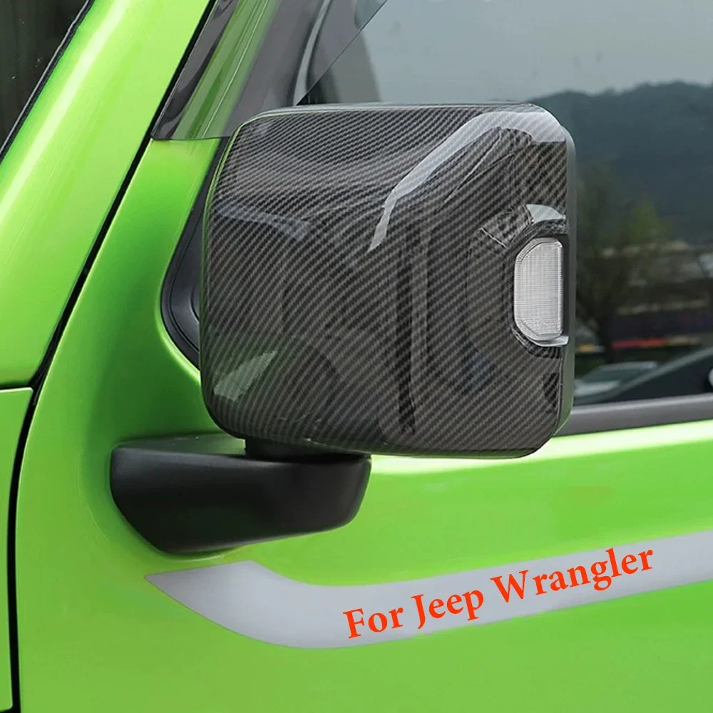 

Декоративный чехол для зеркала заднего вида из АБС-углеродного волокна, Защитная Наклейка для Jeep Wrangler JL 2018 2019 2020 2021 2022