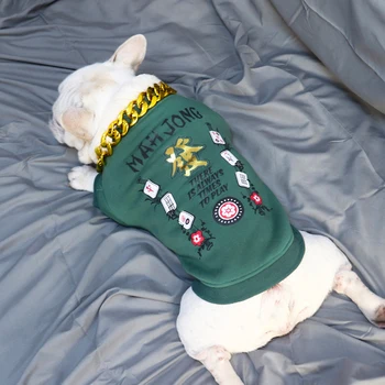 2022 chiński nowy rok pies ubrania zimowa bluza dla zwierząt płaszcz buldog francuski odzież Bichon pudel sznaucer Welsh Corgi mops kostium tanie i dobre opinie GALAXYDOG CN (pochodzenie) Z polaru Jesień zima moda
