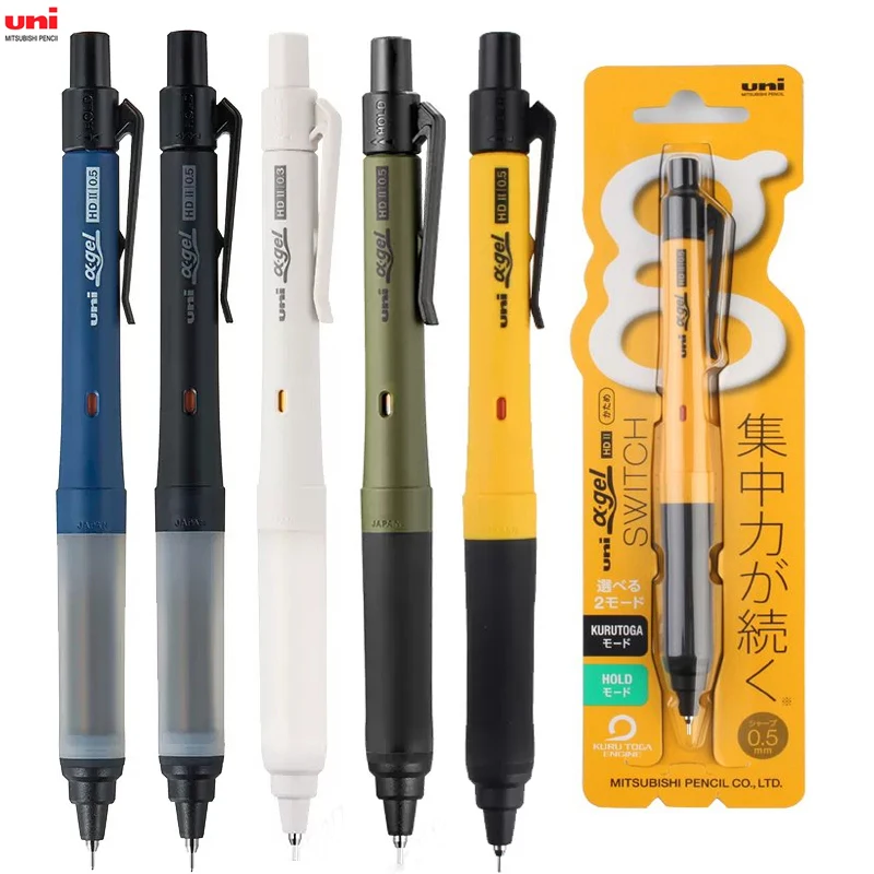 Uni Alpha-Gel Switch Druckbleistift 0,5 Mm In Dark Olive: Mit Weichem Gel-Griff Für Langes, Ermüdungsfreies Schreiben – Perfekt Für Schule & Büro