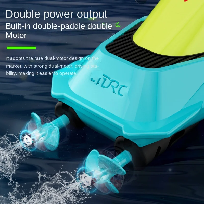 Double Paddle 2.4G Wireless Long-Distance Electric Speedboat Children's Mini Remote-Control Ship High-Speed Rowing Submarine