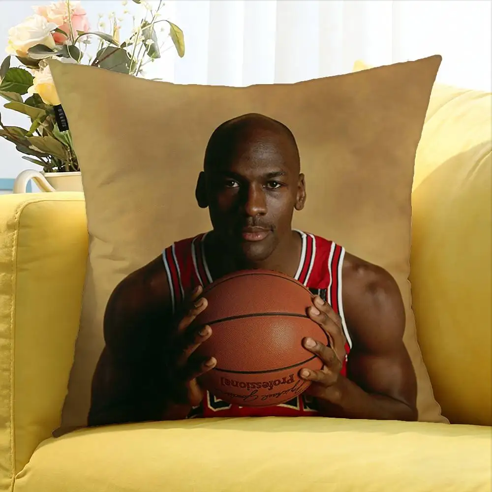Basketball Michael J-Jordan World, quadratischer Kissenbezug in verschiedenen Größen für Auto, Zuhause, Schlafzimmer, Dekoration – Detail 12