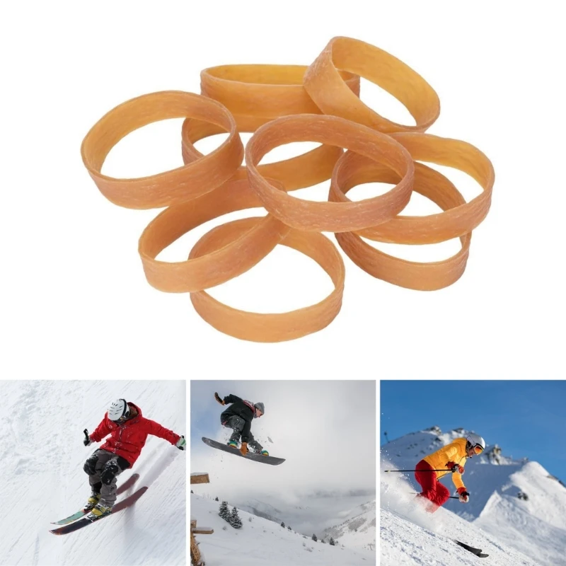 

20/50Pcs Snowboard Brake Sports Brake Retainers Exercise Rubber Bands Set Widened Rubber Rings Safety Ski Brake Retainer