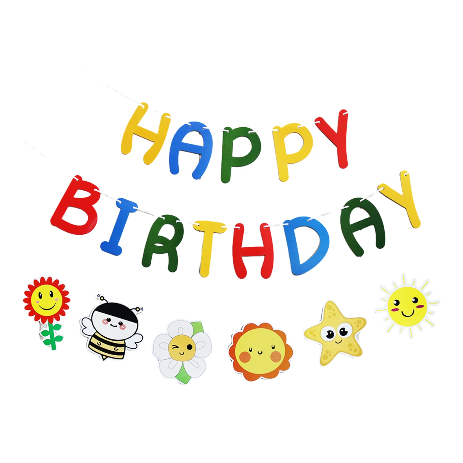 

1pcs Set 16 4ft Rainbow Paper Card For Birthday Party Happy Birthday Decorations Happy Birthday Banner Happy Birthday