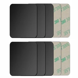 10 - Piece Set of Metal Plates with Circular and Square Adhesive Stickers (Black 35x45mm 10pcs)