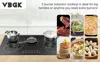 Induction Cooktop, with 5 Burners Desktop Built-in , 7400W 240V Induction  9 Power,Levels Sensor Touch 2