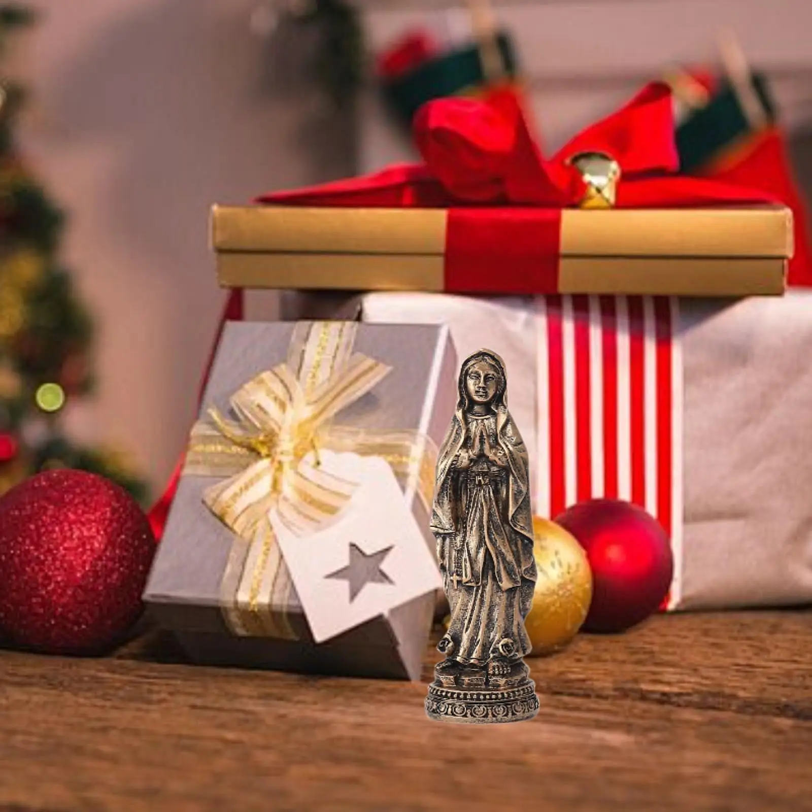 Virgin Mary Statue Blessed Virgin Mother Mary Sculpture for Bedroom Office