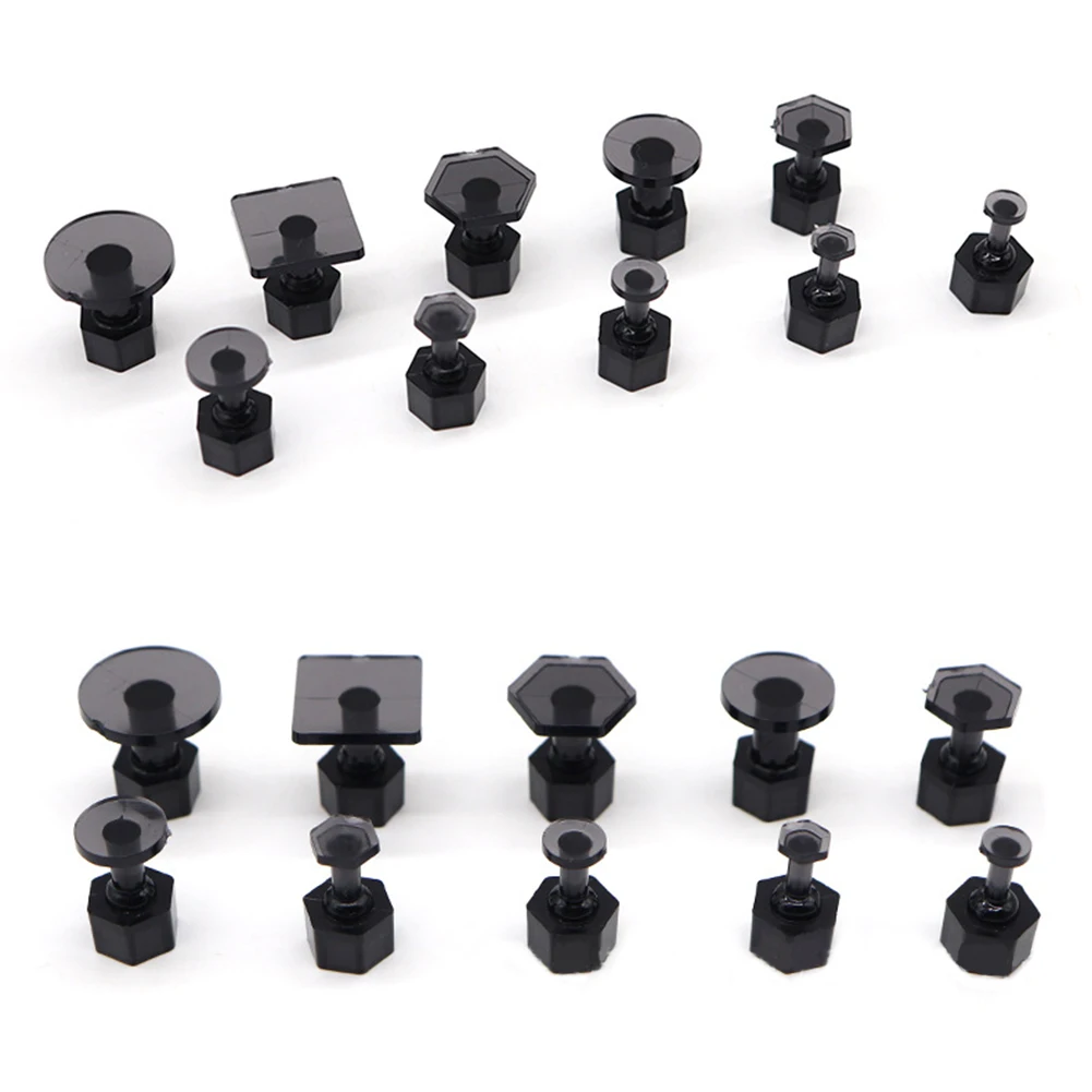 

10pcs Black New Style Glue Tabs Dent Removal Tools Car Body Glue Tabs No Trace Repair Suction Cup Auto Parts