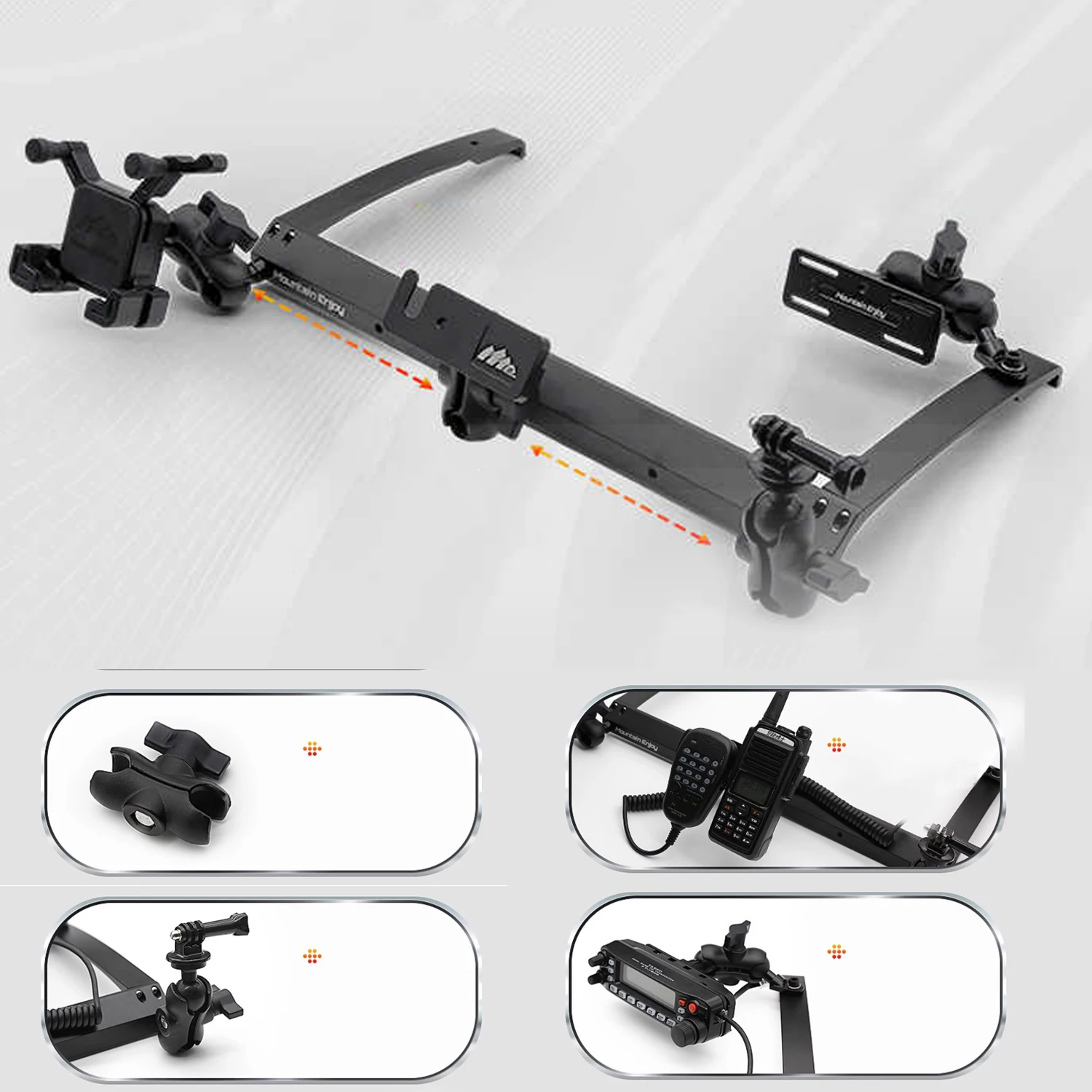 LHD만 GWM WEY 탱크 300 Tank300 2020-2024 센터 콘솔 휴대폰 거치대 GPS 네비게이션 무전기 라디오 브래킷