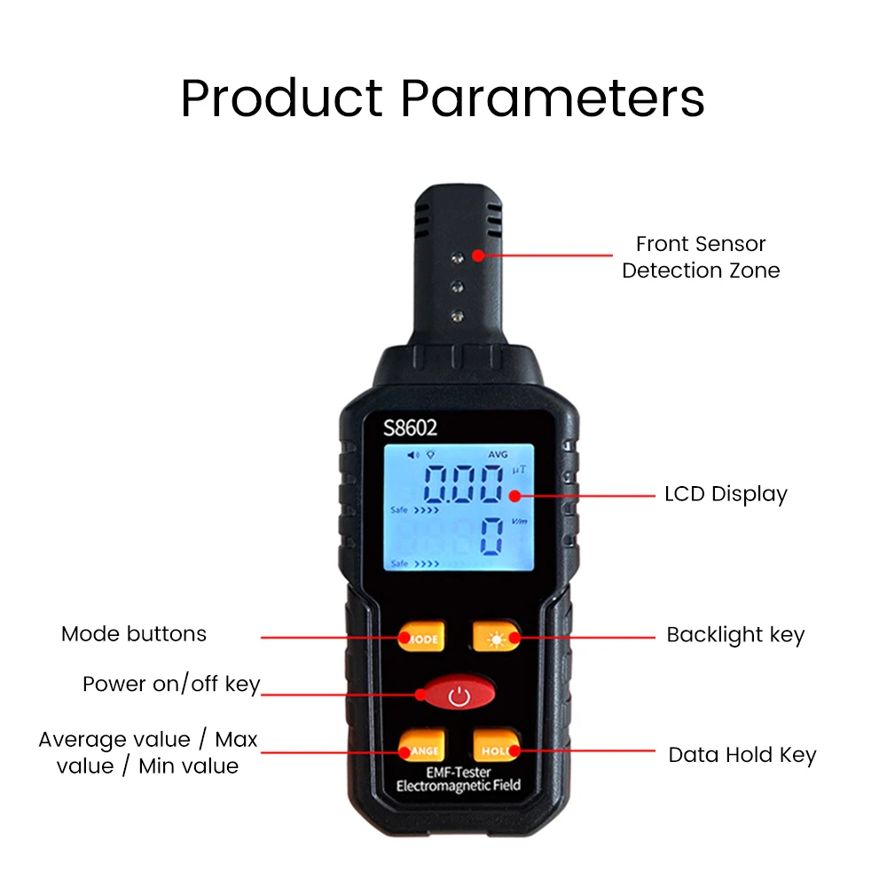 Household Electromagnetic Wave Radiation Detector Electric And Magnetic Field Temperature Measuring Instrument 3