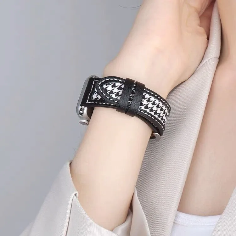 Leather Strap For Apple Watch Band 45mm 41mm 44mm 40mm 42mm 38mm Bracelet Wristband For iWatch series Ultra 8 7 6 5 4 3 SE band