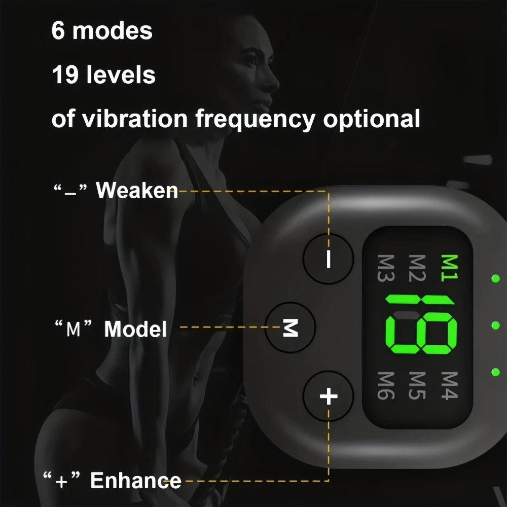 USB-Elektro-EMS-Massage, Bauchtraining, Körperformungsmassagegerät, 19 Muskelstimulation, Graphenband 2023_voghion.com
