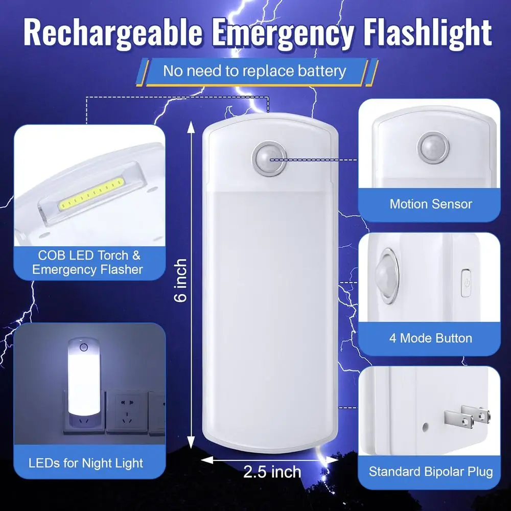 Motion-sensing LED night light