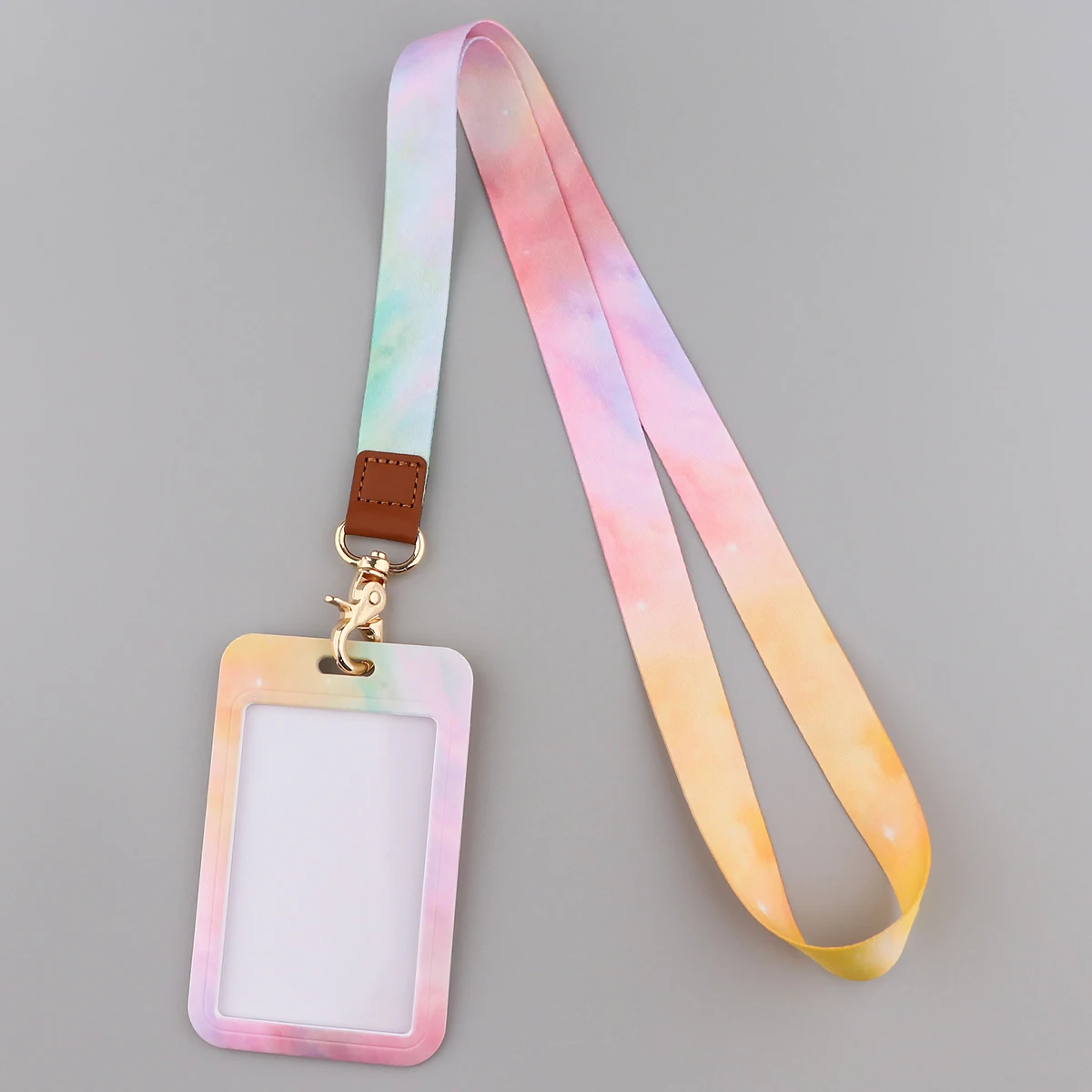 Ransitute R2808 Minimalistic Color Rendering Lanyard Card ID Holder Car KeyChain ID Card Pass Phone Badge Keyring Holder Jewelry badge holder badge holder keychain car keychain