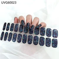 Multicolor Decals Gel Nail Stickers for UV Lamp Full High Quality Use 100% Nail Gel Maniko Semi Cured Gel Nails Strips Nail Art 2