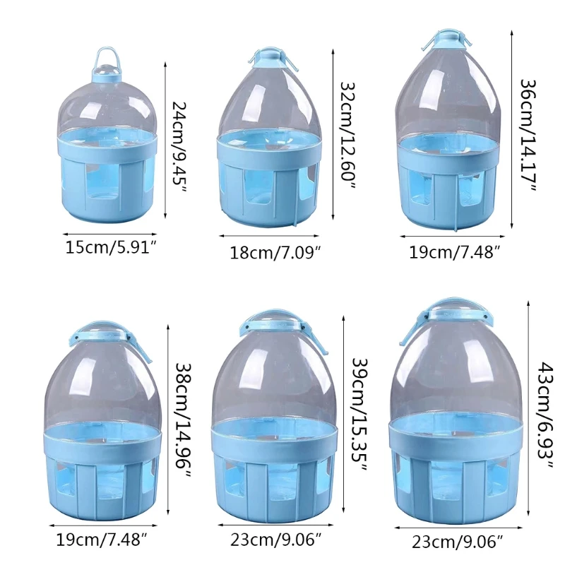 Pigeon Water Dispenser Durable Bird Waterer Capacity 4L 6L 8L 10L 12L