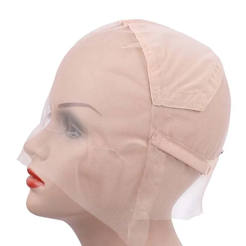 10pcs Full Lace Wig Cap Wig Base with Adjustable Strap Hairnet Cap for Making Caps