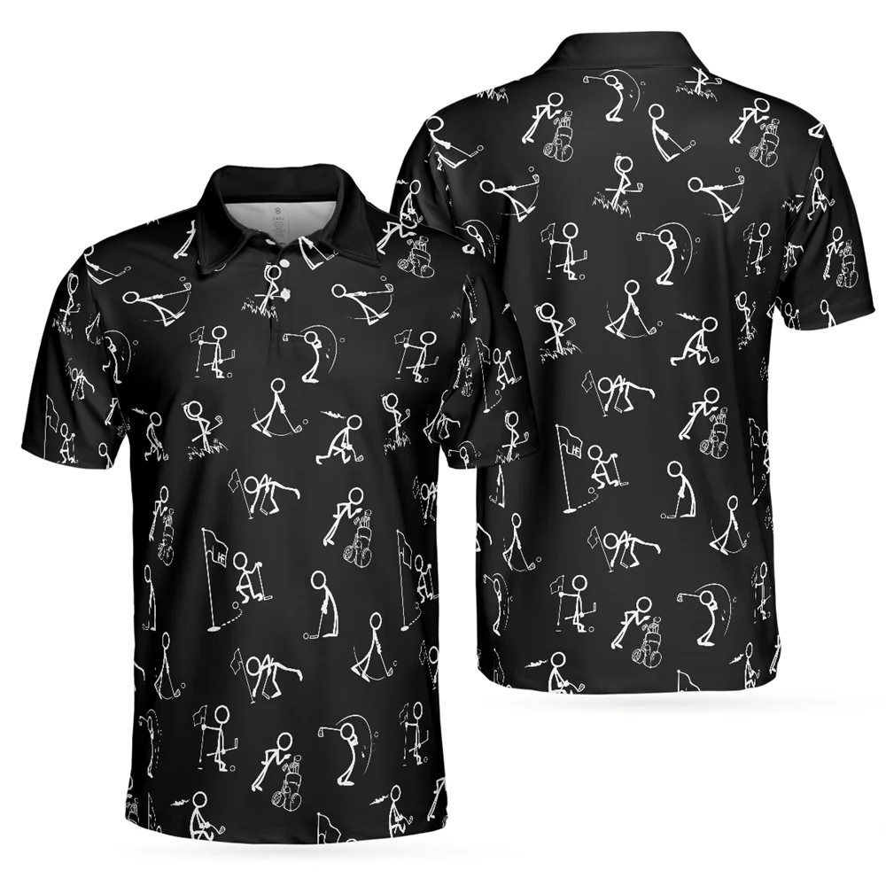 Mens Golf Shirt Men Golf Polo Shirts Summer 3d Print Holiday Casual Short Sleeve Top Lapel Clothing Oversized Tshirts