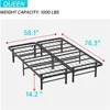 Queen Bed Frame Metal Platform Bed Frame Queen Size 14 Inch Mattress Foundation Box Spring Replacement Heavy 2