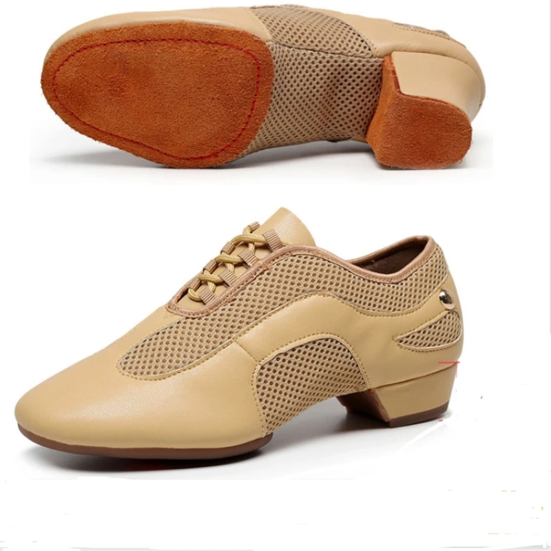 XIHAHA Breathable Black Camel Mesh Jazz Dance Shoes Sneakers Woman