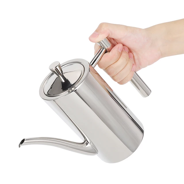 500ml 700ml pentola per olio in acciaio inossidabile antipolvere a prova di perdite contenitore per bottiglie di olio pentola per condimenti utensile da cucina per la casa 4