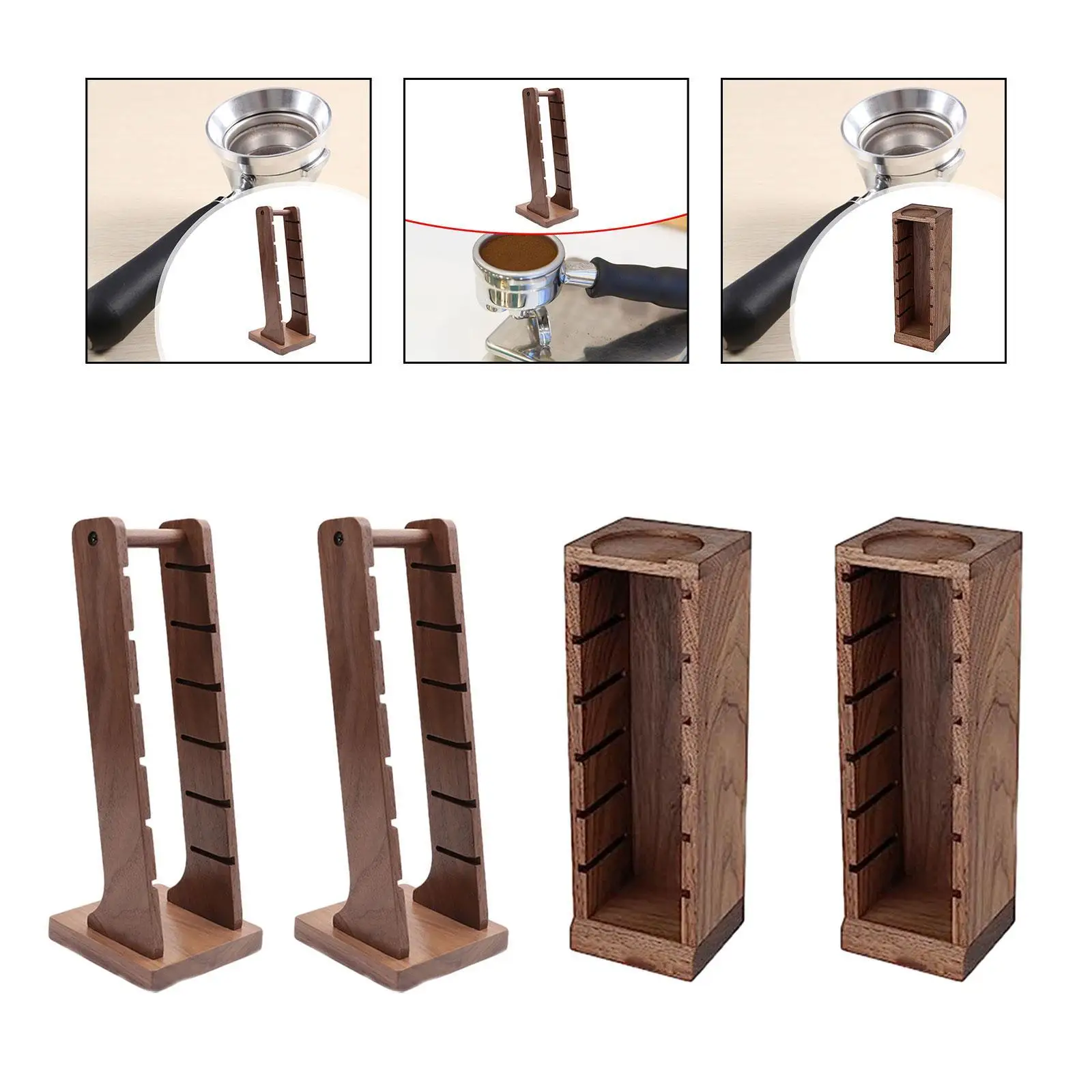 Coffee Powder Bowl Storage Shelf Lightweight Sturdy Wood for Bar Bakery Desk 4