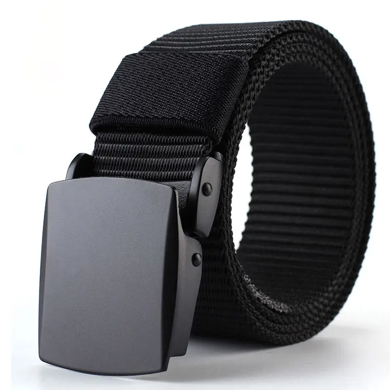 

Military Tactical Belt Men Nylon Belt Outdoor Metal Automatic Buckle Canvas Belts for Men Length 43"-63"