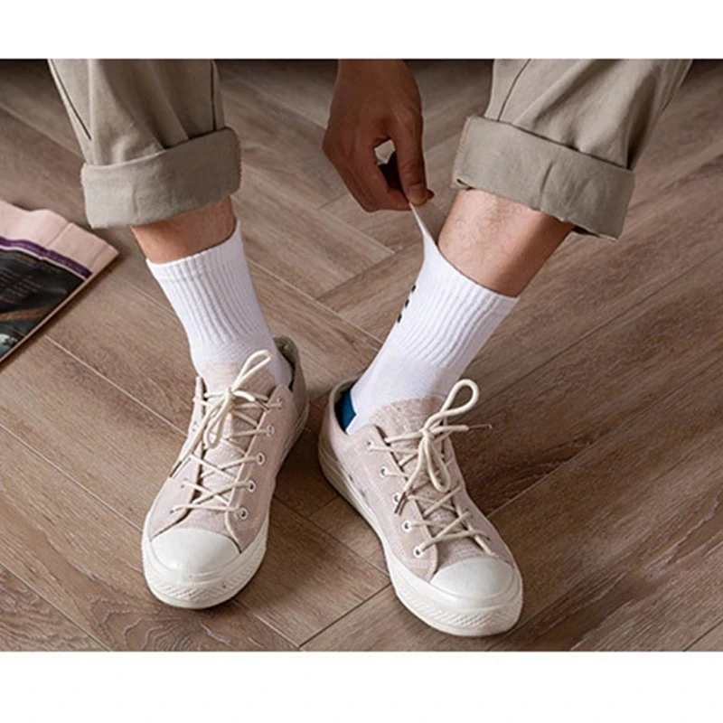 Agricultura Calle principal encerrar Xiaomi-calcetines altos de algodón 100% para hombre, calcetín deportivo de  calle, transpirable, para estudiantes, talla 39-44, 5 pares _ - AliExpress  Mobile