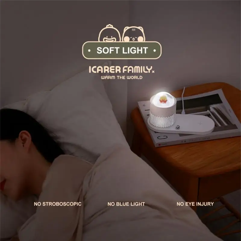 2 In 1 Wireless Charging LED Night Light 15W Fast Charging For Iphone 13 12 Huawei Xiaomi Creative Cute Night Lamp Phone Charger apple magsafe duo charger