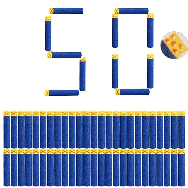 ワッフルダーツ中空ソフトヘッドダーツ詰め替えダーツ弾丸 ナーフN-ストライクエリートガン用 7.2 * 1.3cm ブルー 弾薬 おもちゃ銃アクセサリー