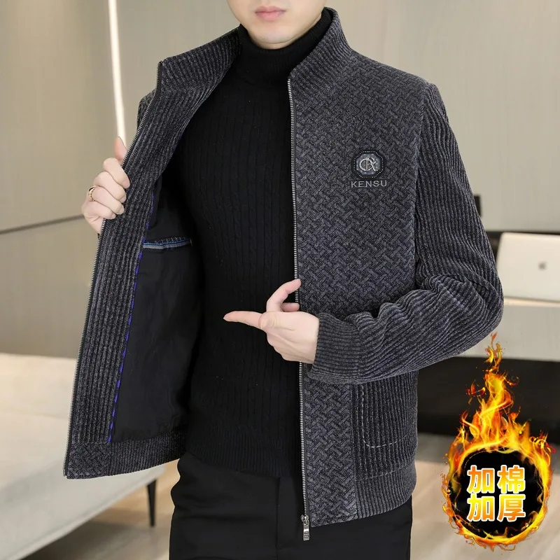 

2023 Winter Thickened Warm Wool Blends Jackets Men's Brand Casual Business Trench Coat Windproof Overcoat Social Men Clothing