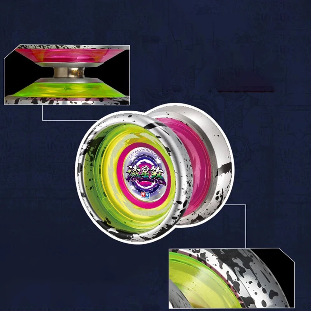 YoYo Unresponsive Aluminum Alloy Outer inlaid metal ring Yoyo for Competition 1A3A5A Gift 2 outer bearings