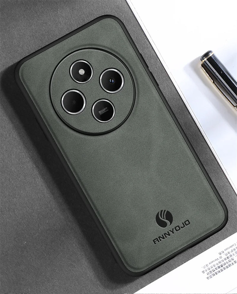 Luxury Leather Back Cover with Magnetic Holder - Premium Protection Case