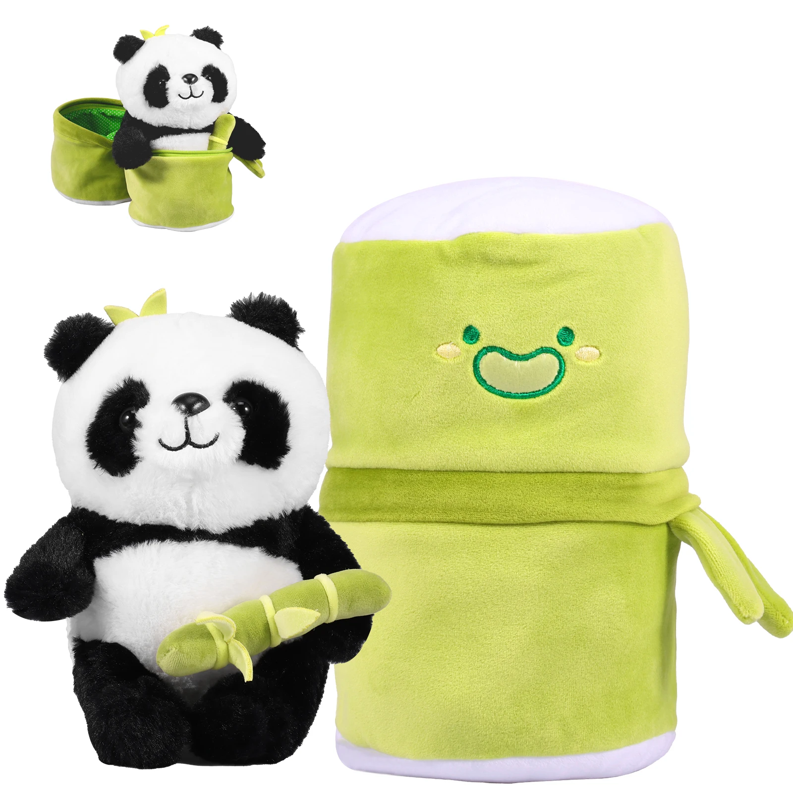 

Cute Cartoon Neck Pillow Panda Stuffed Animals Soft Pillows Multifunctional Plush Toy for Kids Adults Friends Boys Girls Gifts
