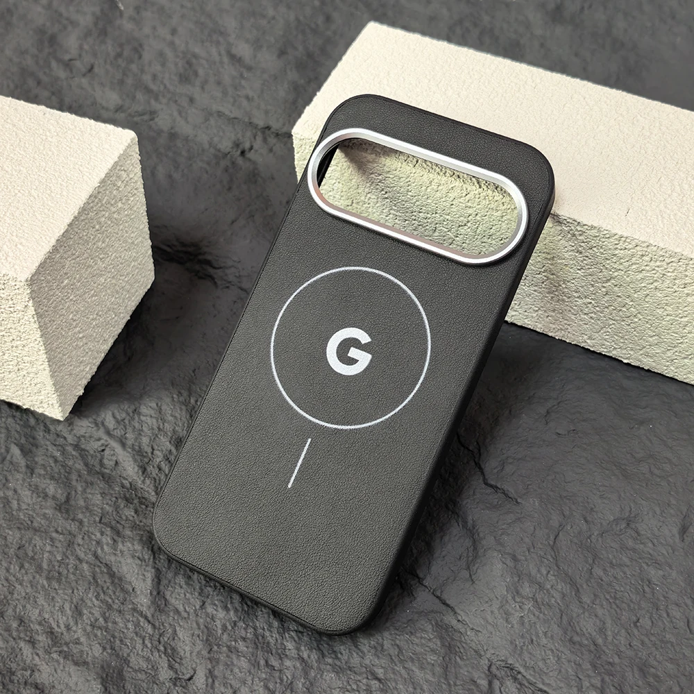 Premium Soft PU Leather Magnetic Phone Case | Metal Lens | Magsafe Wireless Charging | Anti-Slip Design