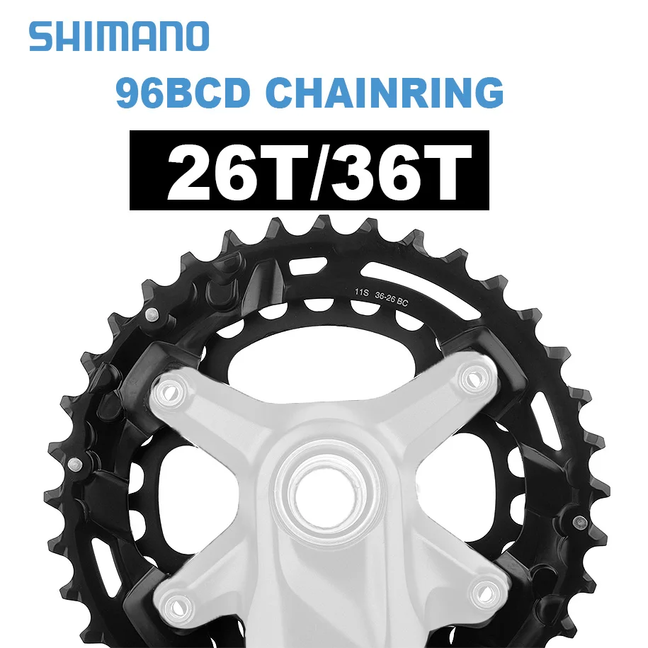 Shimano Kettenblatt 96BCD 36T Crown MTB Kettenblatt 64BCD 26T Fahrrad Kettenrad für Shimano MT510 M4100 M5100 M8000 M9000 Kurbelgarnitur – Detail 3