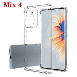 1.5MM Thick Shockproof Clear Silicone Phone Case - Transparent Air-Bag Design for Xiaomi Mix 4 (Clear)