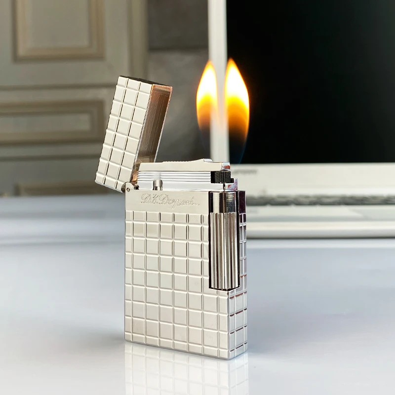 

New Commemorative Edition Metal Single Double Flame Luxury Lighter Ping Sound Natural Paint Cigarette Smoking Butane Lighter