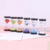 Hourglass 6 Color Sand Clock Timer Sand Timer Set 1min/3mins/5-mins/10mins/15mins/30mins for Coffee Making Cooking 1
