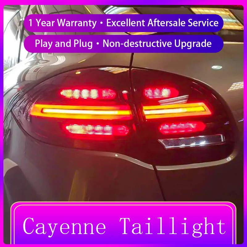 

Пара автомобильных фар для Porsche 2011-2014 Cayenne Taillight DRL, задний фонарь, динамический сигнал поворота, фототормоз, автомобильные аксессуары