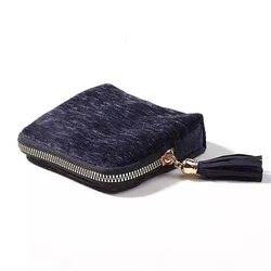 Velvet 5 - Layer Portable Jewelry Storage Bag (Navy blue)